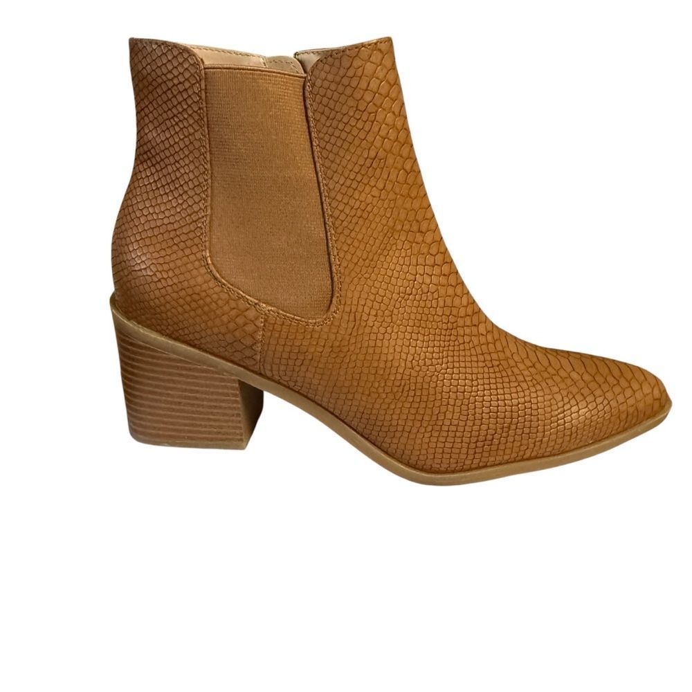 NIB The Limited Kiki Tan Snake Skin Print Ankle Boots for Women Size 10 - Picture 2 of 10